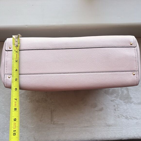 Tory Burch Everly  Shell Pink Pebble Leather Tote Handbag Gold Hardware Designer - Picture 15 of 16